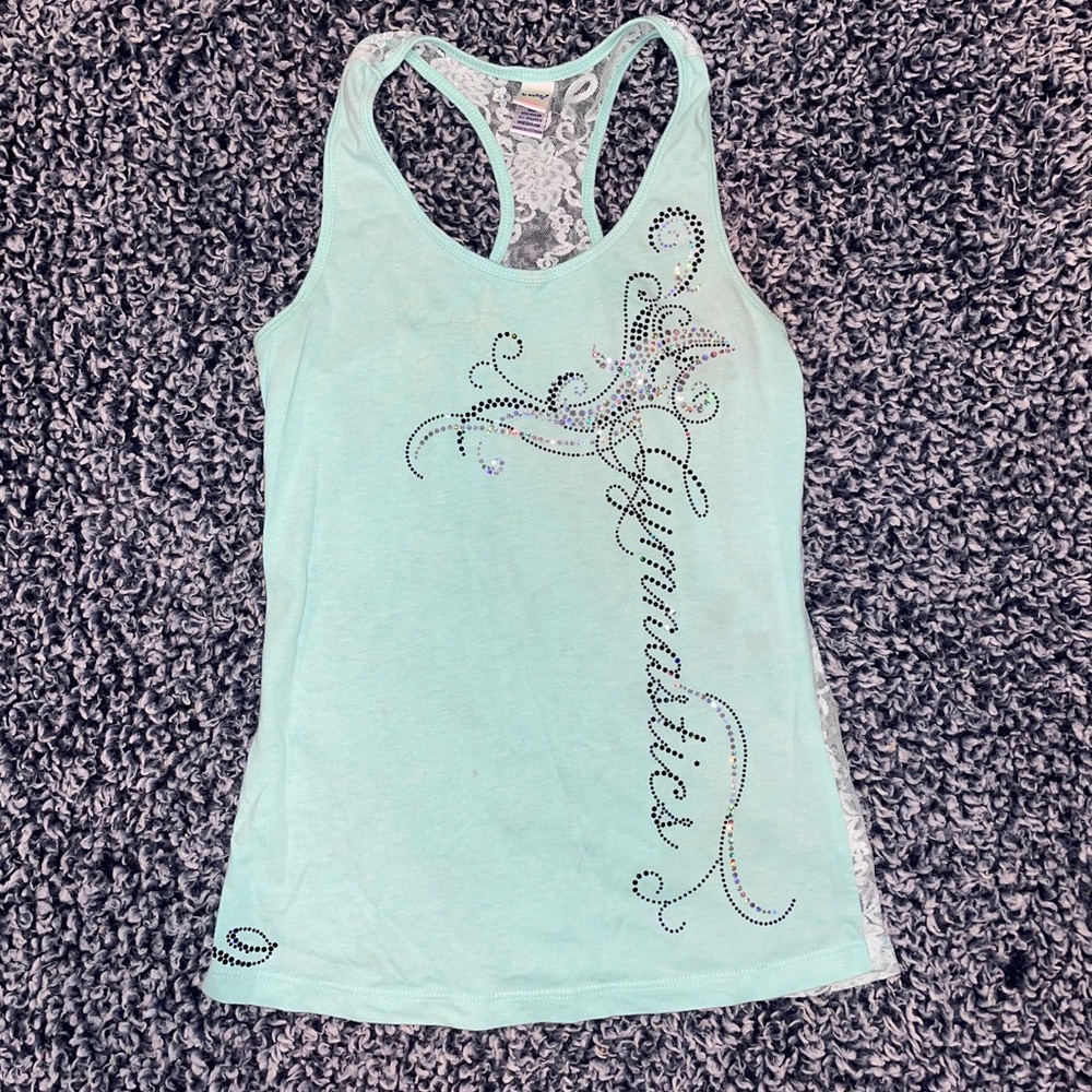 Kavio Kids Lace Back Teal Tank medium